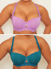 Daley Lace Bra Bundle : Amethyst & Blue Coral