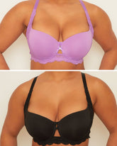 Daley Lace Bra Bundle : Black & Amethyst