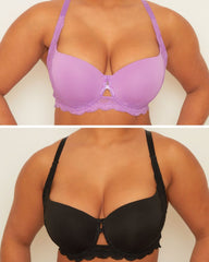 Daley Lace Bra Bundle : Black & Amethyst