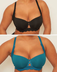 Daley Lace Bra Bundle : Black & Blue Coral