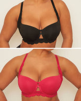 Daley Lace Bra Bundle : Black & Cherry