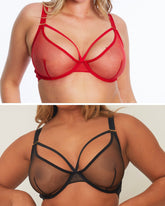 Carina Bra Bundle : Black & Red