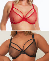 Carina Bra Bundle : Black & Red