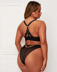 Daphne Bralette & Brief Set : Midnight Black