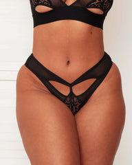Daphne Bralette & Brief Set : Midnight Black