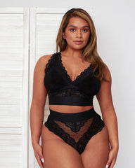 Francine Bralette & Brief Set : Midnight Black