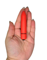 Small Bullet Vibrator Toy in the palm of hand to show size