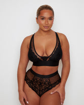 Riley Bralette & Brief Set : Midnight Black