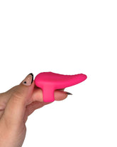 small pink silicone finger vibrator from Brand X Intimates