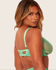 Aphrodite Balcony Bra : Apple Green