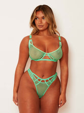 Aphrodite Bra & Brief Set : Apple Green