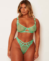 Aphrodite Bra & Brief Set : Apple Green