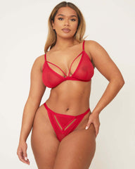 Charli Bralette & Brief Set : Chilli Red