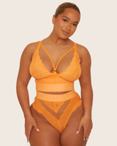 Gia Bralette & Brief Set : Sunburst Orange