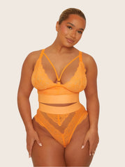 Gia Bralette & Brief Set : Sunburst Orange