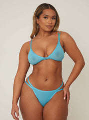 Indie Bralette & Brief Set : Aqua Blue