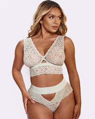 Ivy Bralette & Brief Set : Silvery Green
