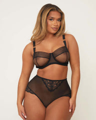 Raya Balcony Bra : Midnight Black