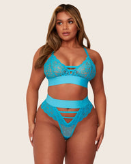Amber pull on style bralette in bluebird blue