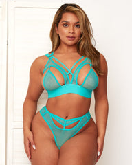 Paloma atlantis green bralette with sexy cut-outs