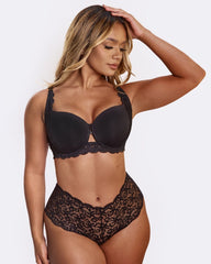 Venus all over lace brief in short style in midnight black