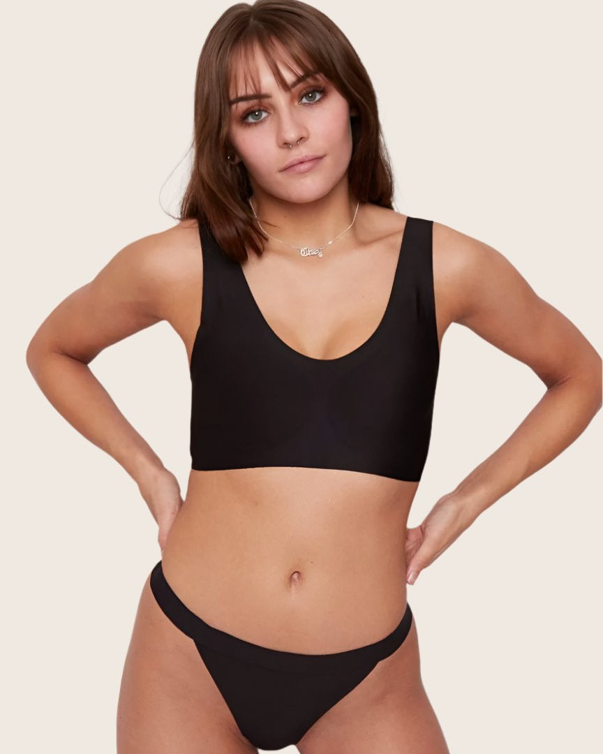 Ally Multi-Pack eco friendly Thong in Black