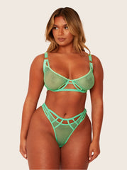Aphrodite Balcony Bra : Apple Green