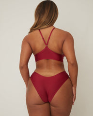 Casey Bralette : Wine Red