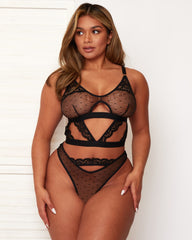 Shelby midnight black bralette with beautiful lace detailing