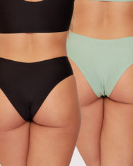 Stevie Twin Pack Brief : Black & Basil