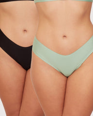 Stevie Twin Pack Brief : Black & Basil