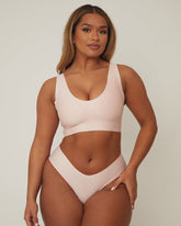 Stevie Twin Pack Bralette : Black & Blush