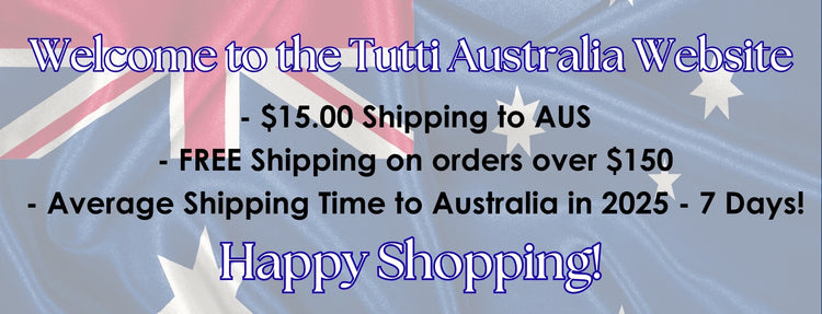 $15.00 shipping to AUS and FREE Shipping over $150 at Tutti Rouge