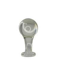 Clear glass Butt Plug on a white background