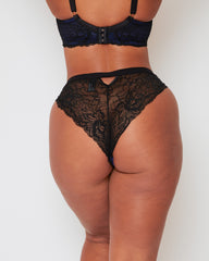 Ramona High Waist Brazilian : Midnight Black/ Devil Blue