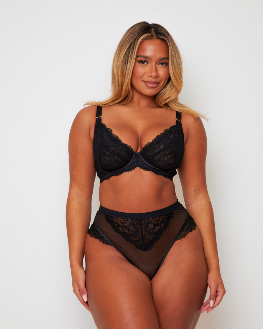 Harlow Bra & Brief Set : Midnight Black