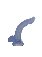 Frosted Blue Silicone curved Toy from Brand X Intimates 