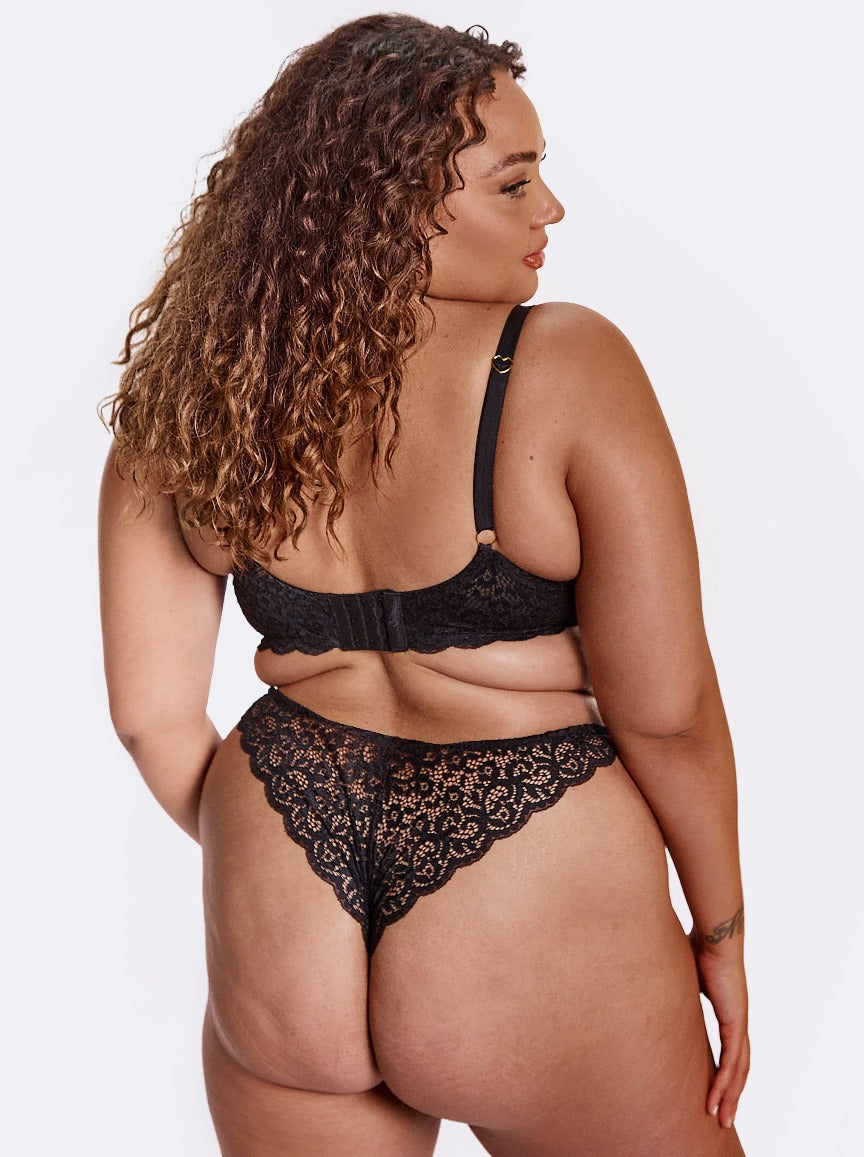 Capella sexy lace brazilian in midnight black