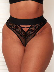 Jazlyn midnight black brazilian with caging detail