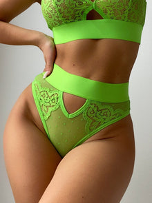  Julisa brief with keyhole detailing in vibrant lime